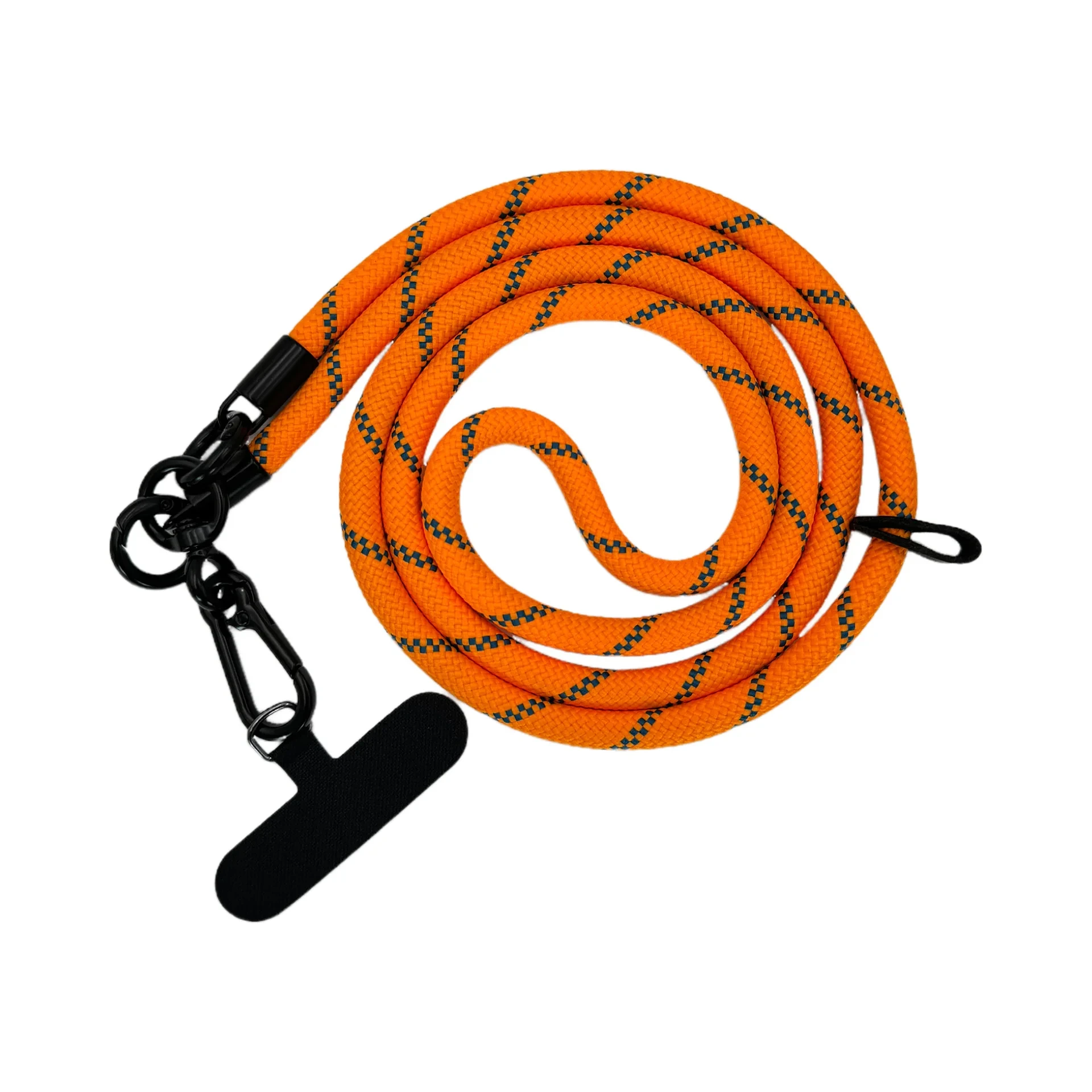 Custom Nylon Mobile Phone Strap with Logo Patch and Tether Tab 1