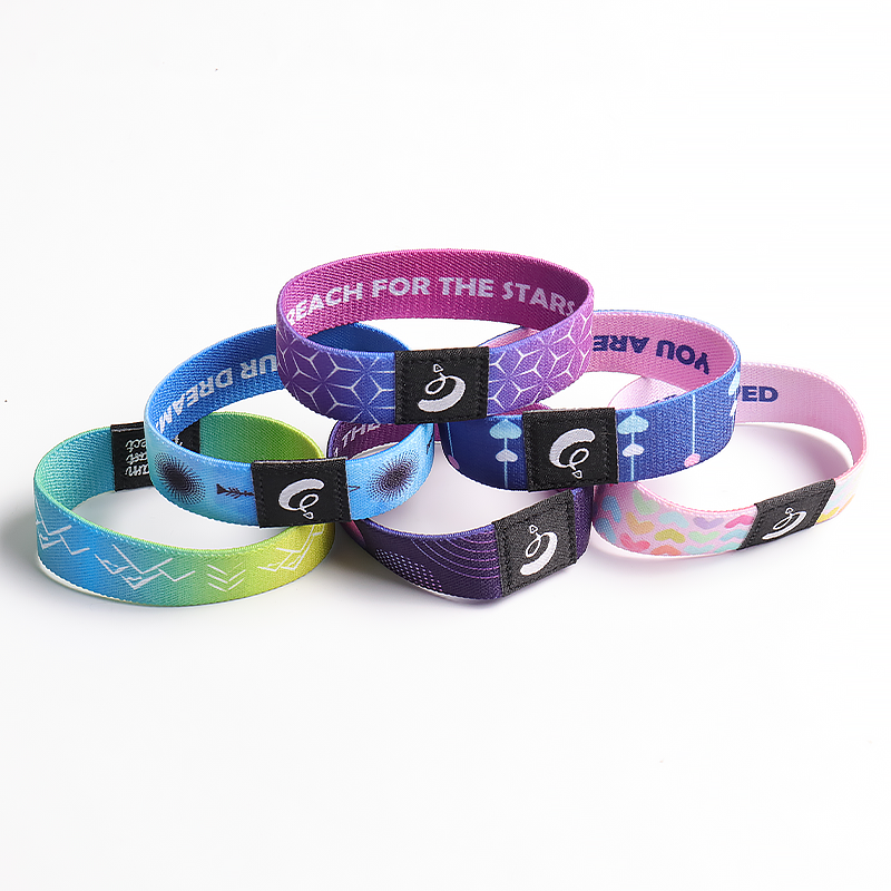 Bracelets élastiques RFID Lovecolour bracelet en tissu élastique imprimé par transfert de chaleur écologique 3
