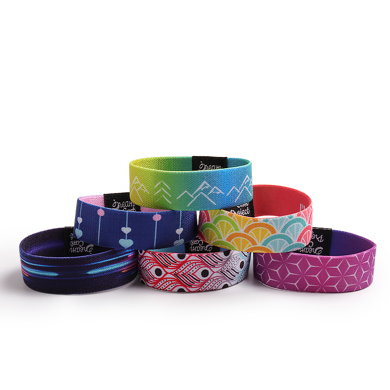 Bracelets élastiques RFID Lovecolour bracelet en tissu élastique imprimé par transfert de chaleur écologique 2