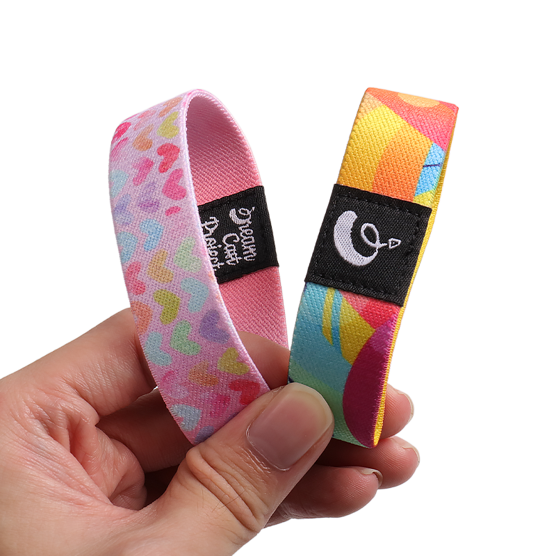 Bracelets élastiques RFID Lovecolour bracelet en tissu élastique imprimé par transfert de chaleur écologique 9