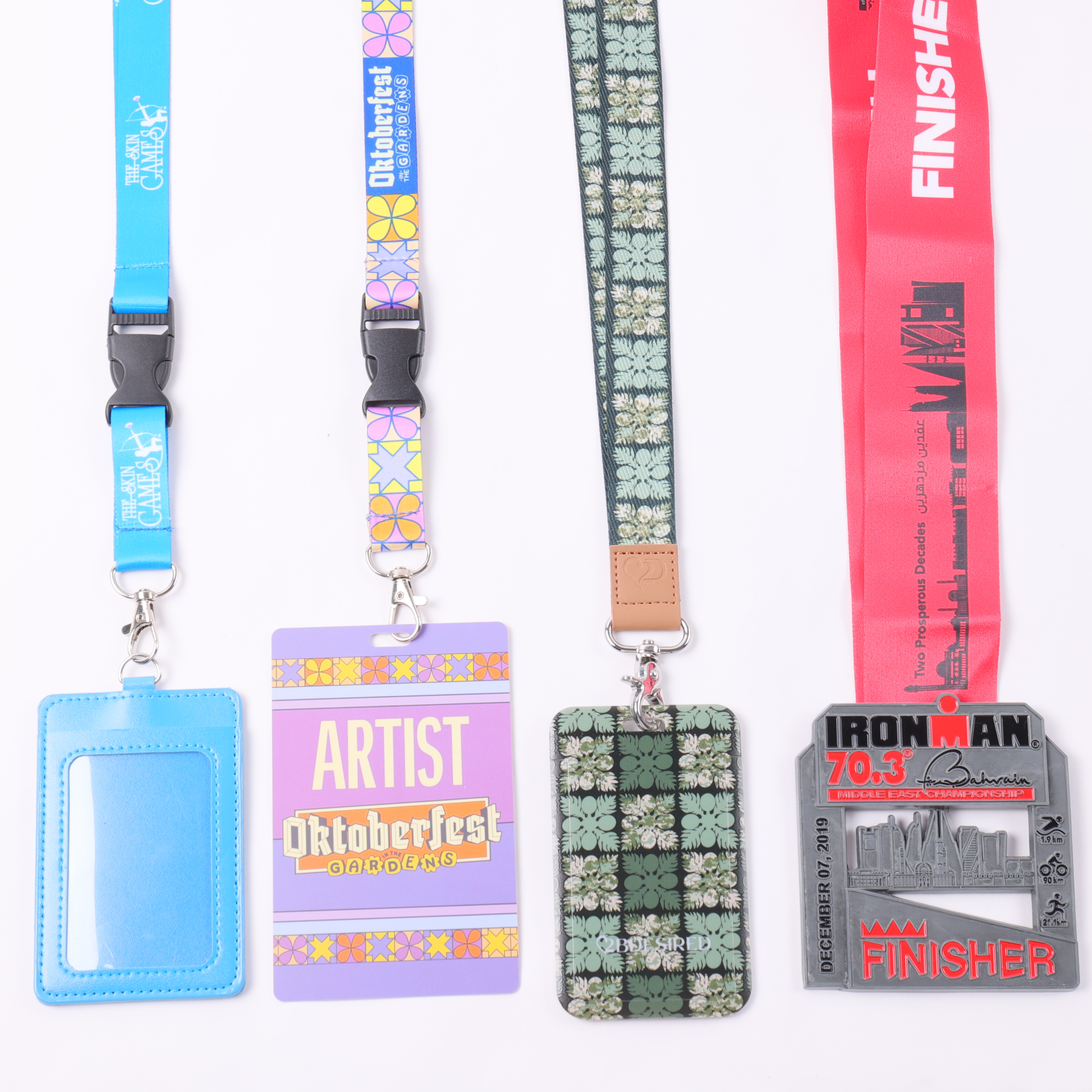 Tali Lanyard Sukan Tersuai Fesyen Untuk Pemegang Lencana Kad ID Pasukan Logo Bercetak Tali Leher 2