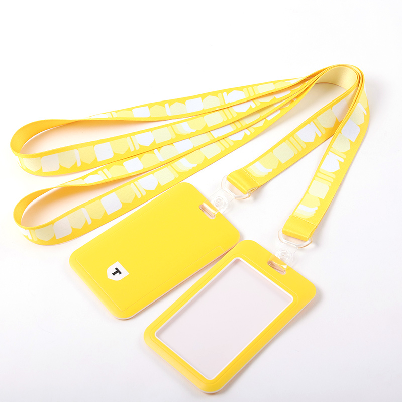 El fabricante personalizó el acollador de encargo de la impresión de la transferencia de la correa para el cuello del poliéster del acollador del portatarjetas de la identificación 6