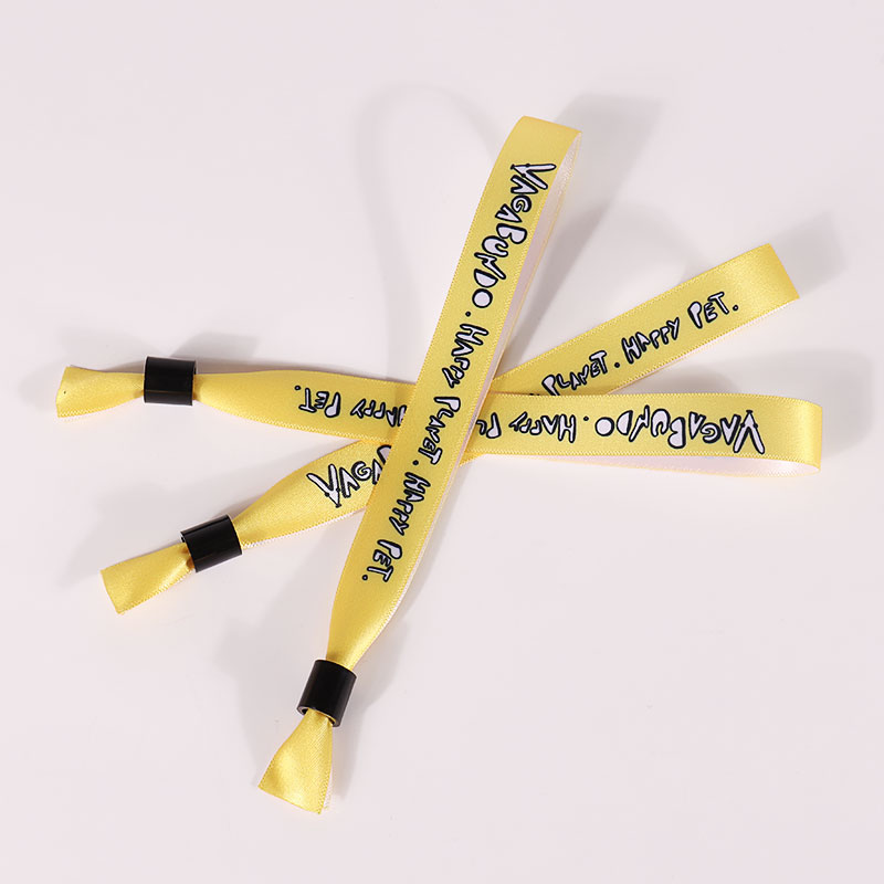Custom Disposable Wrist Strap Polyester Cloth Party Wristband With Reusable Lock 6