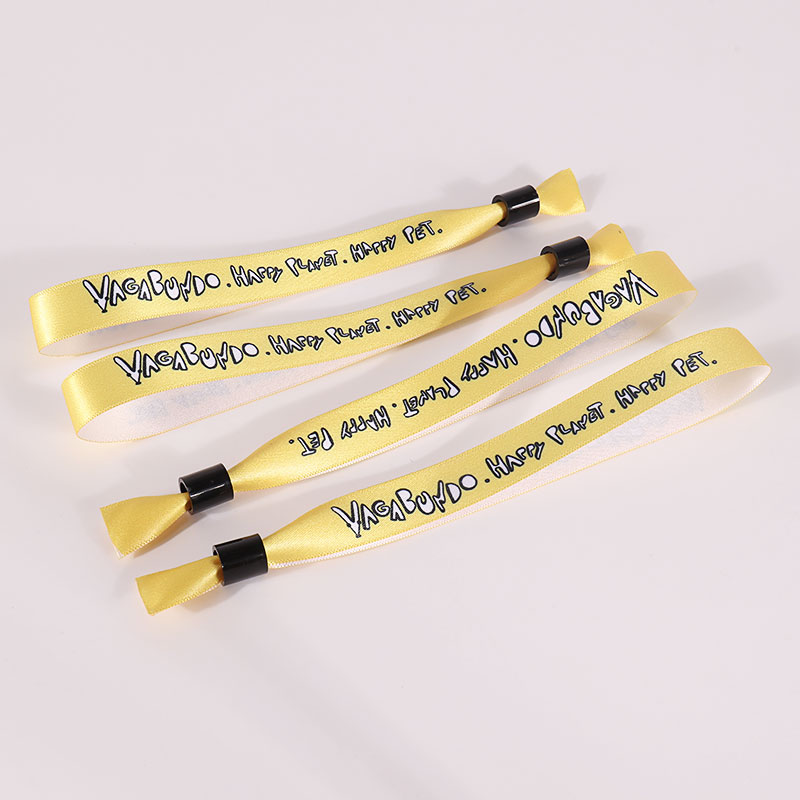 Custom Disposable Wrist Strap Polyester Cloth Party Wristband With Reusable Lock 5