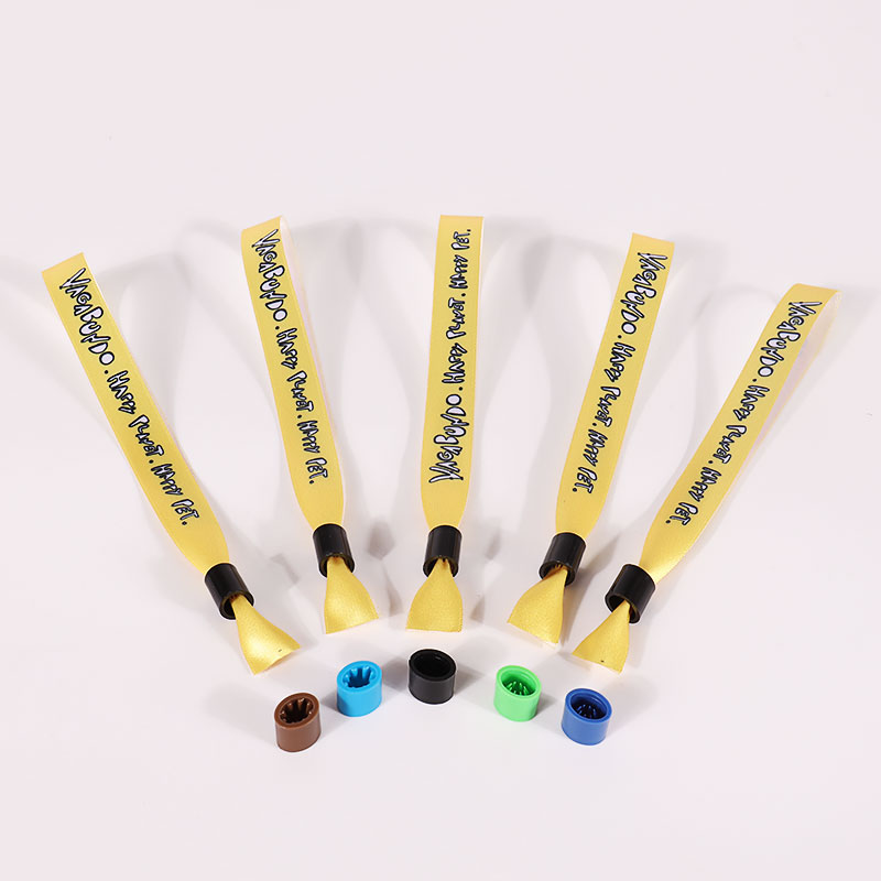 Custom Disposable Wrist Strap Polyester Cloth Party Wristband With Reusable Lock 4