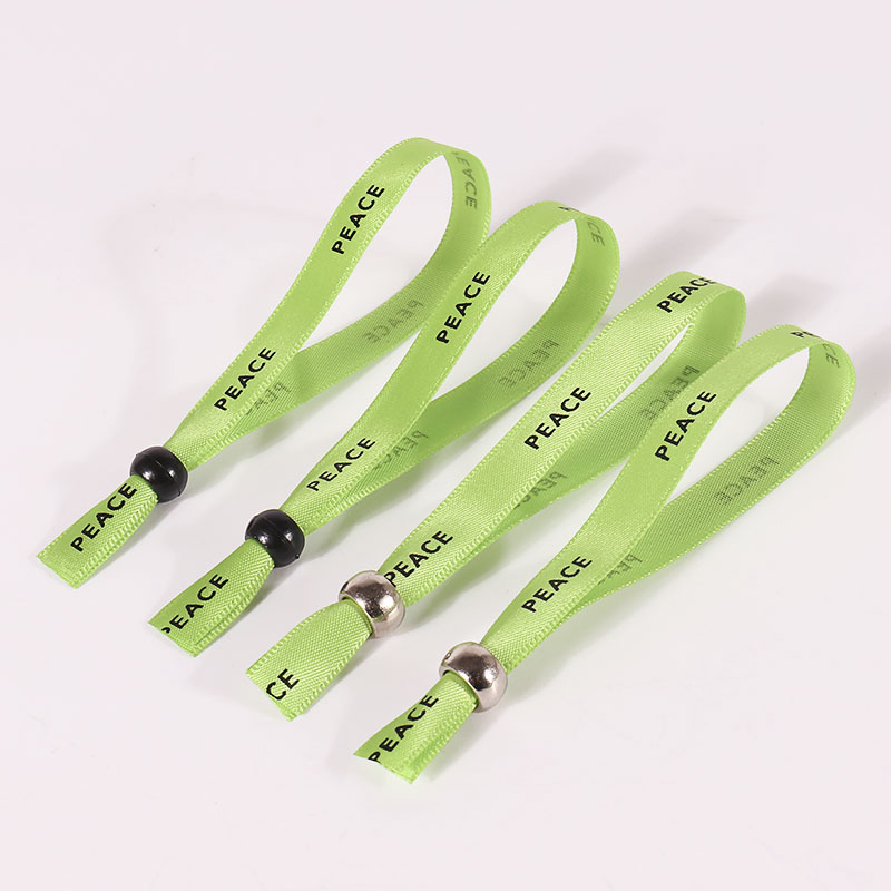 Wholesale Wristbands Custom Logo Fabric Bracelet Texta Wristbands With Reusable Lock 2