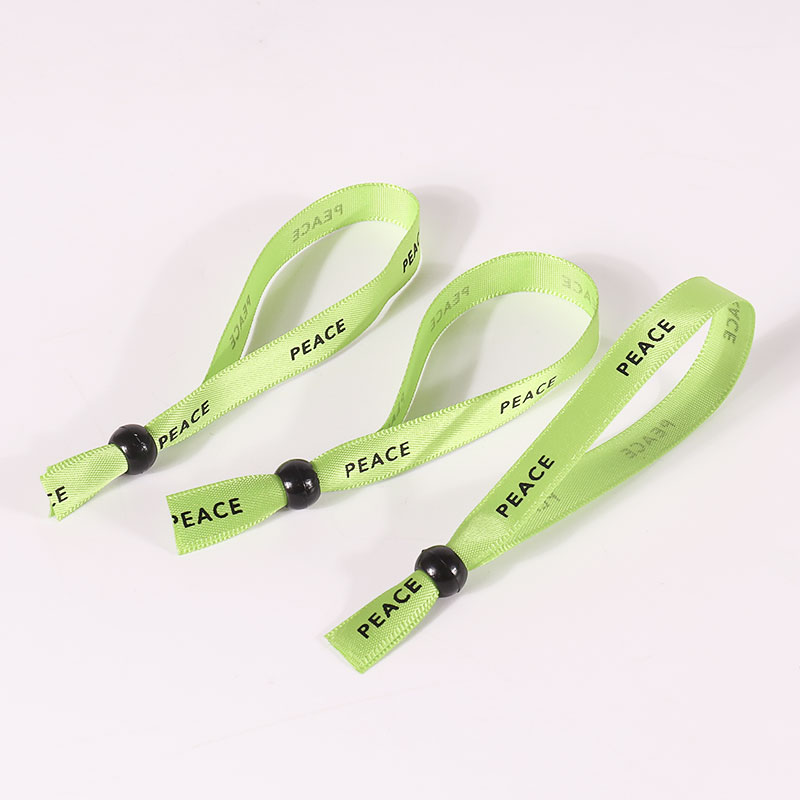 Wholesale Wristbands Custom Logo Fabric Bracelet Texta Wristbands With Reusable Lock 6