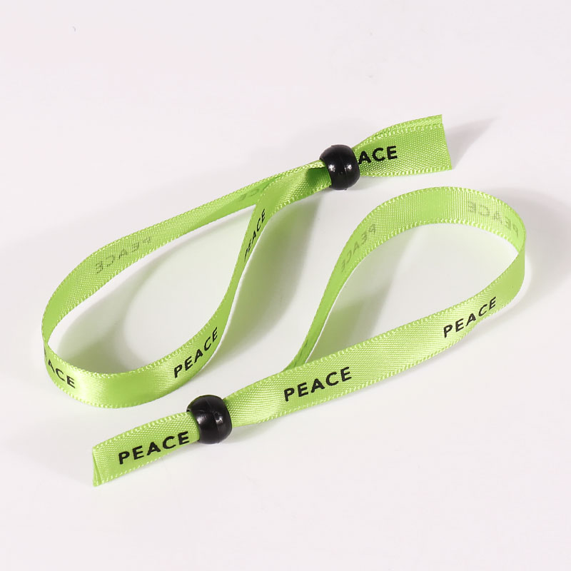 Wholesale Wristbands Custom Logo Fabric Bracelet Texta Wristbands With Reusable Lock 5