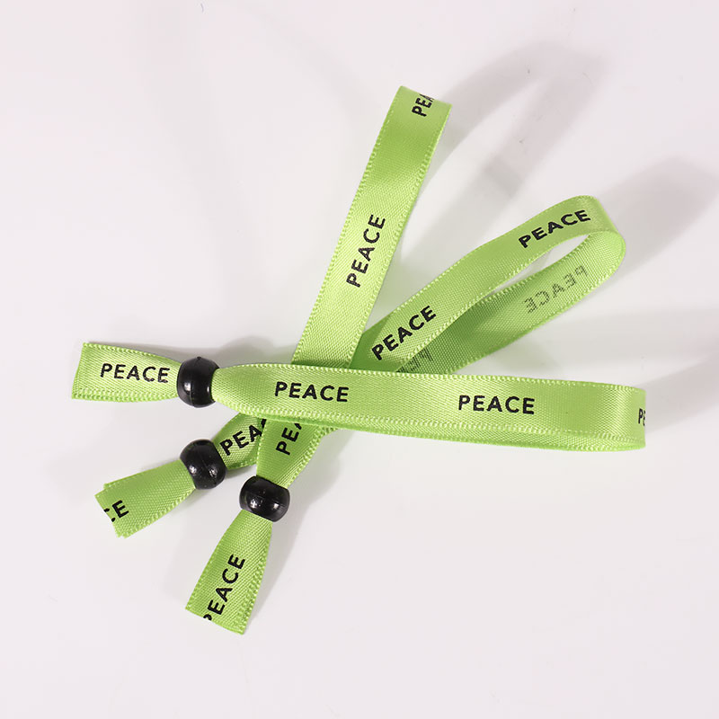 Wholesale Wristbands Custom Logo Fabric Bracelet Texta Wristbands With Reusable Lock 3