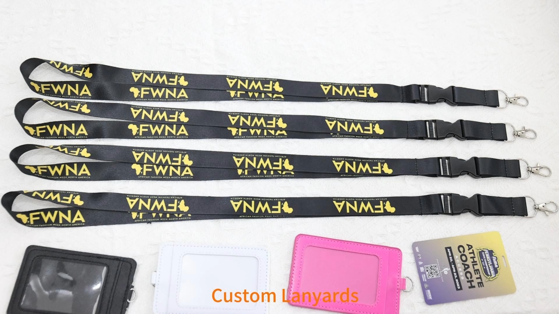 Lovecolour Personalized Long Polyester Lanyard Custom With Safety ID Badge Holder Lanyard 1
