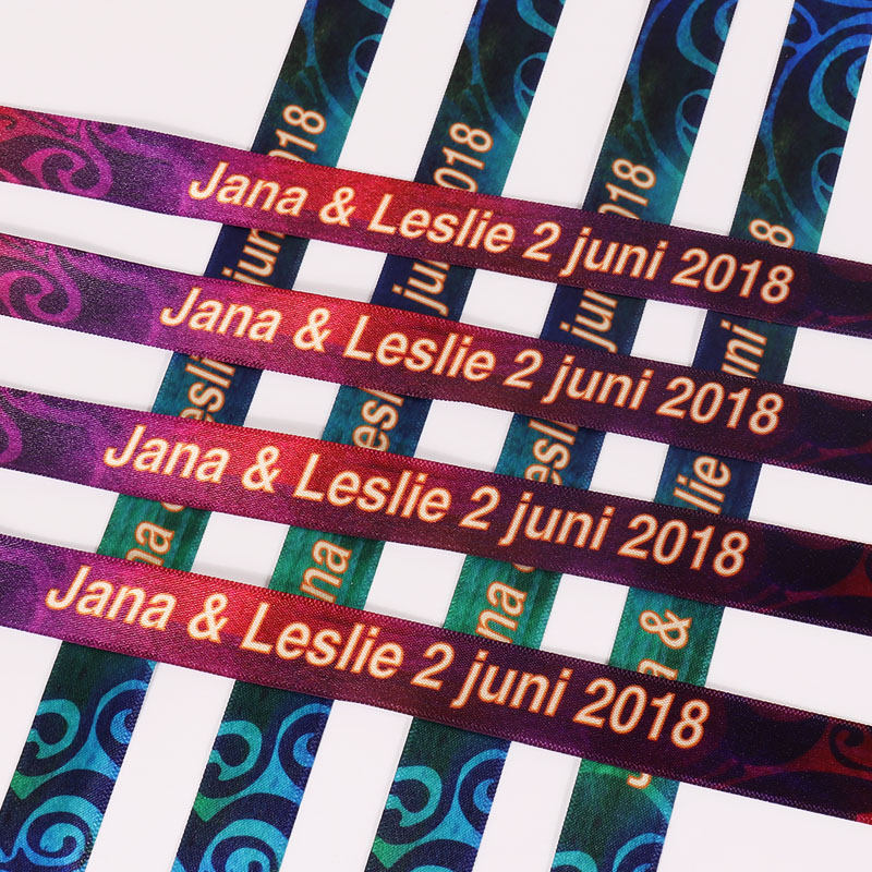 Individuell bedruckte Konzertkarten aus Polyester, Einweg-Armband, gewebte Armbänder 9