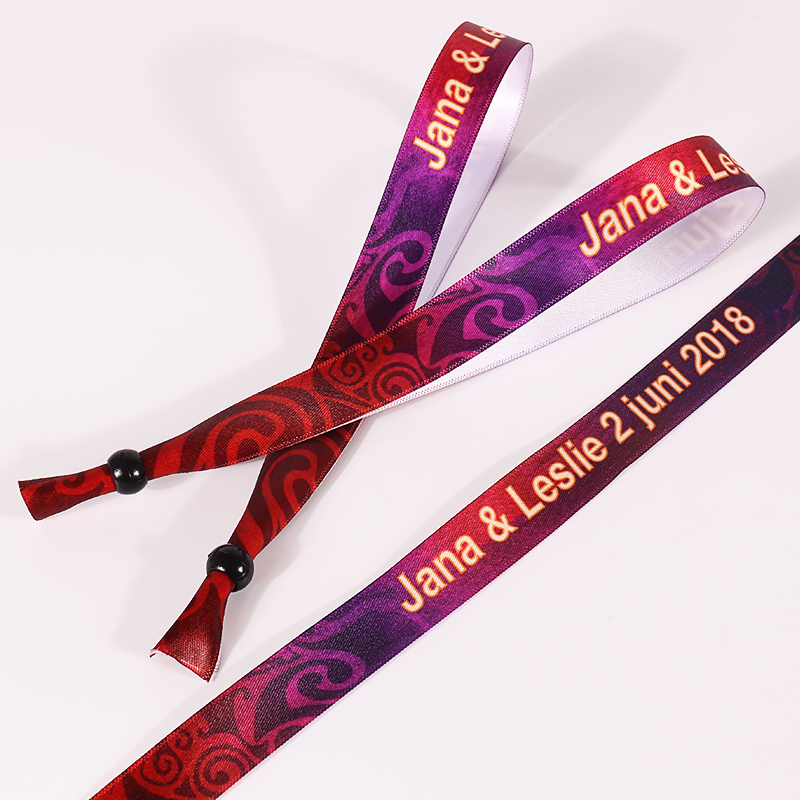 Individuell bedruckte Konzertkarten aus Polyester, Einweg-Armband, gewebte Armbänder 4