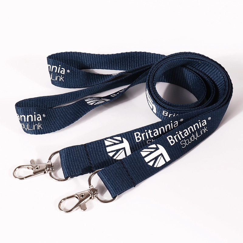 Custom Polyester Lanyard with Woven Logo Silk Screen Printing Lanyard  With Hook Accessory Included 1