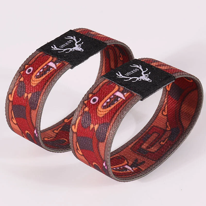 High Quality Custom Eco-Friendly Design Heat Transfer Printed Printed Reversable Elastic Wrist Band Wristband 1