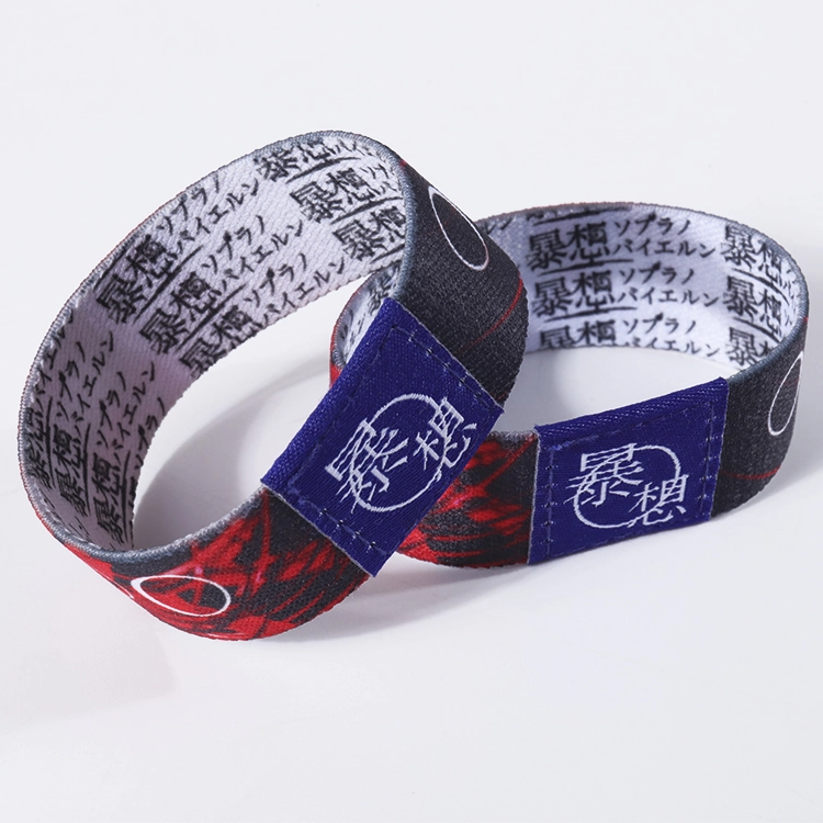 Custom RFID Elastica Wrist Support Opportunitas Gym Wristbands Cloth Wristbands For Events 1