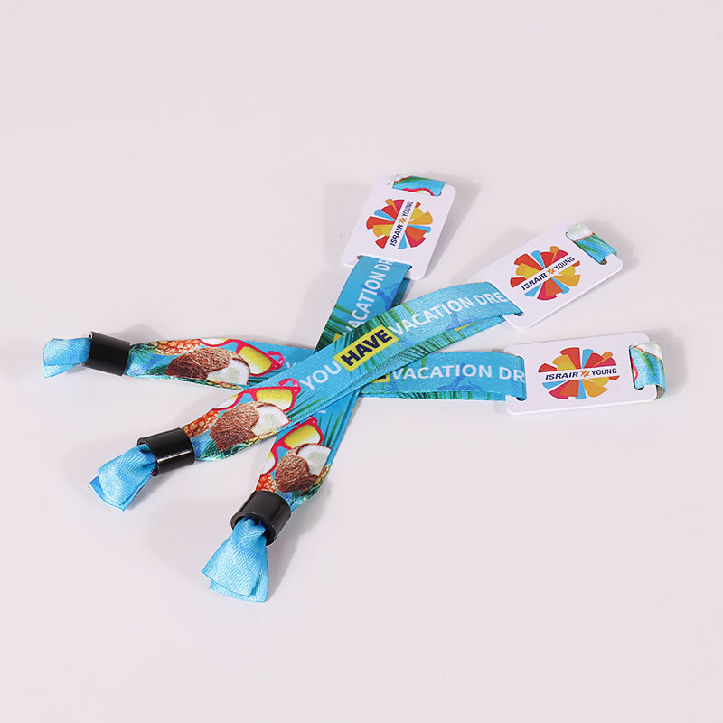 Factory Custom Logo Festival Promotion Event RFID Wristband Sublimation Polyester Wristband with one-way Buckle 6