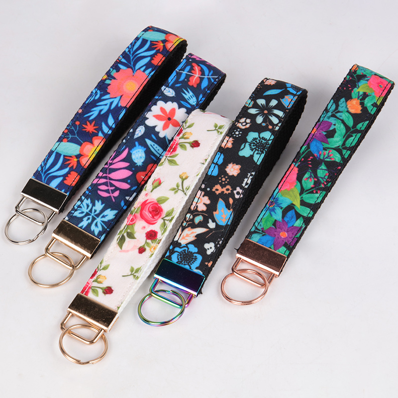Manufacturer Custom Printed Hand Wrist Lanyard Mobile Phone Straps Keychain Short Lanyard 7