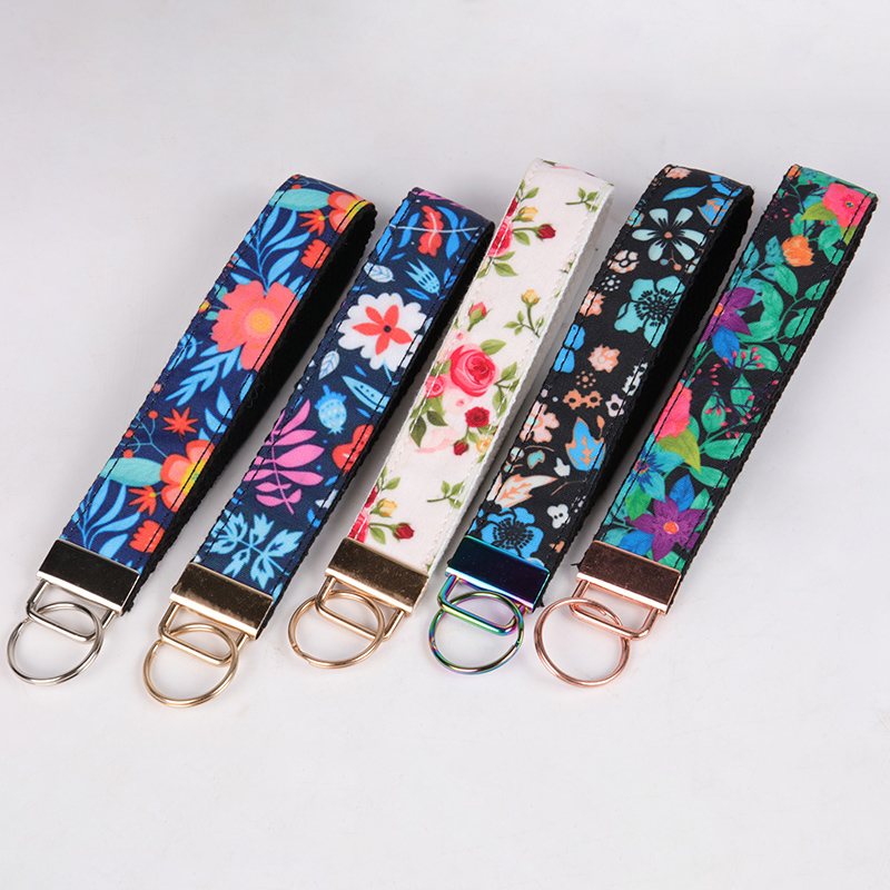 Manufacturer Custom Printed Hand Wrist Lanyard Mobile Phone Straps Keychain Short Lanyard 6