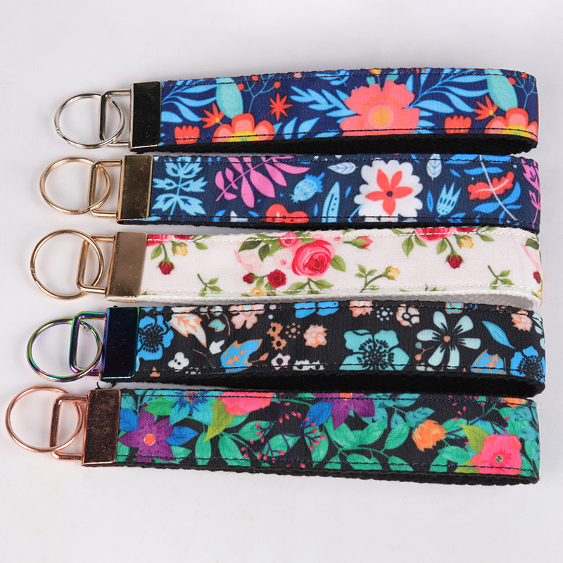 Manufacturer Custom Printed Hand Wrist Lanyard Mobile Phone Straps Keychain Short Lanyard 5