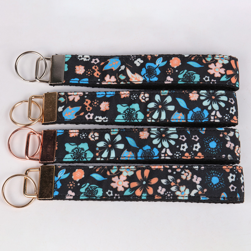 Manufacturer Custom Printed Hand Wrist Lanyard Mobile Phone Straps Keychain Short Lanyard 3