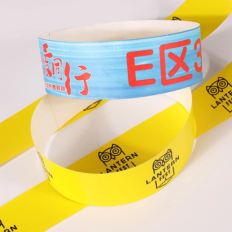 Individuell bedruckbare Einweg-Tickets zur einmaligen Nutzung, ID-Armbänder aus Tyvek-Papier für die Veranstaltung & Festival 1