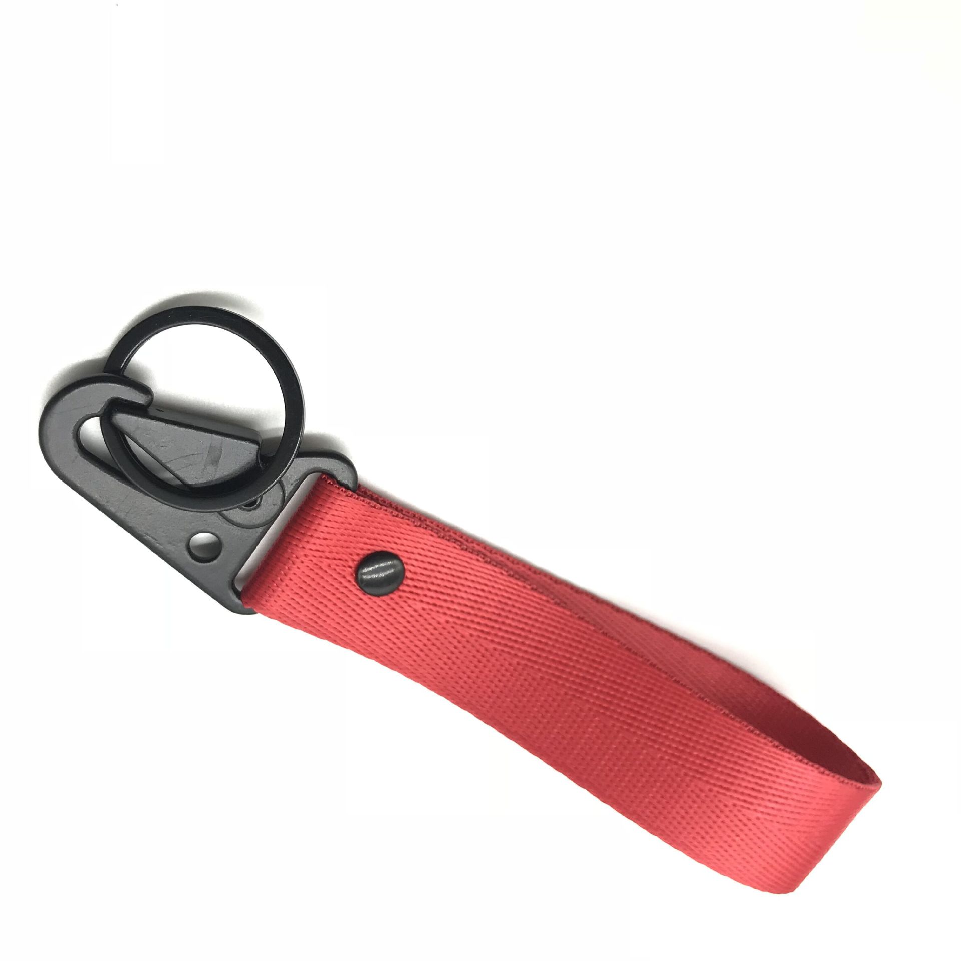 Factory wholesale short lanyard Custom logo fabric strap wrist lanyards keychain 3