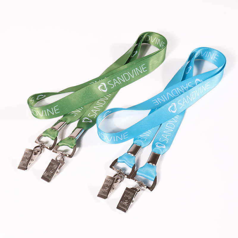 Blue typis polyester Lanyards