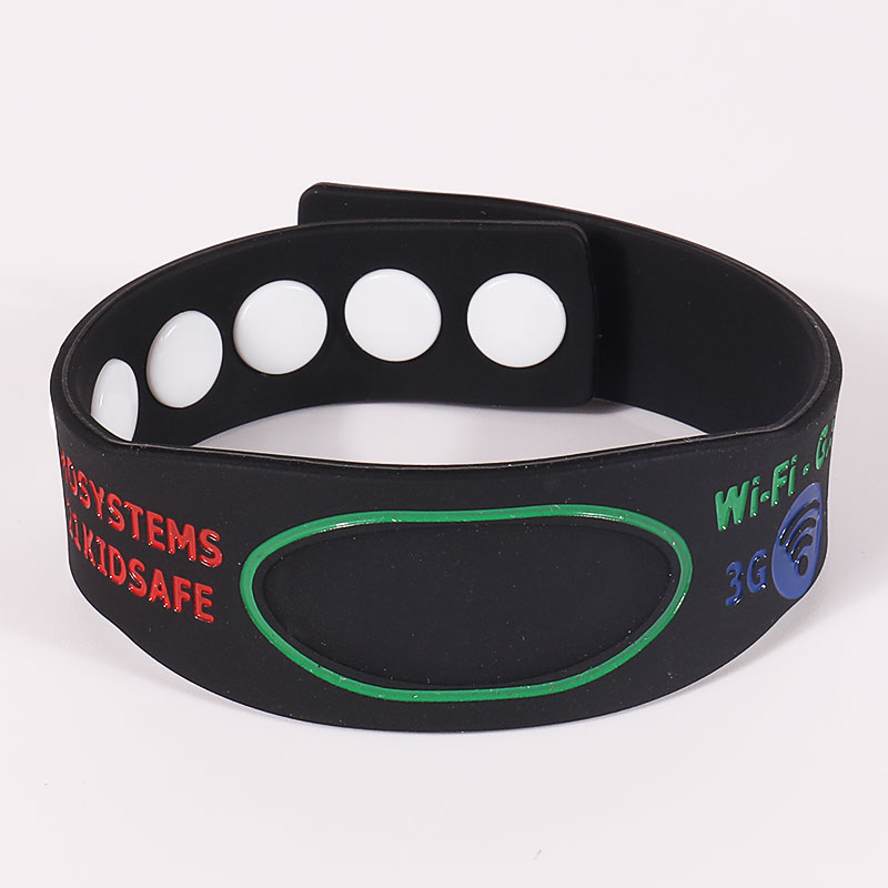 Gelang Silikon Butang Snap Tersuai Dengan Gelang Bola Keranjang Getah Sukan Logo 6