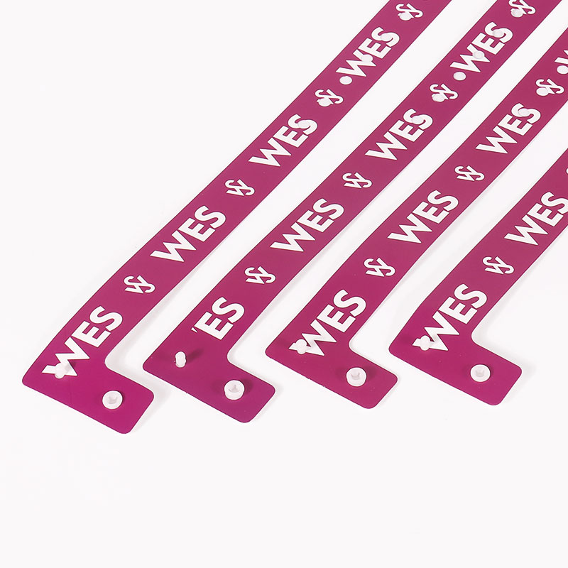Sekali Guna Gelang Kalis Air Gelang Vinyl PVC Plastik Lembut Tersuai Untuk Kanak-kanak Dewasa 9