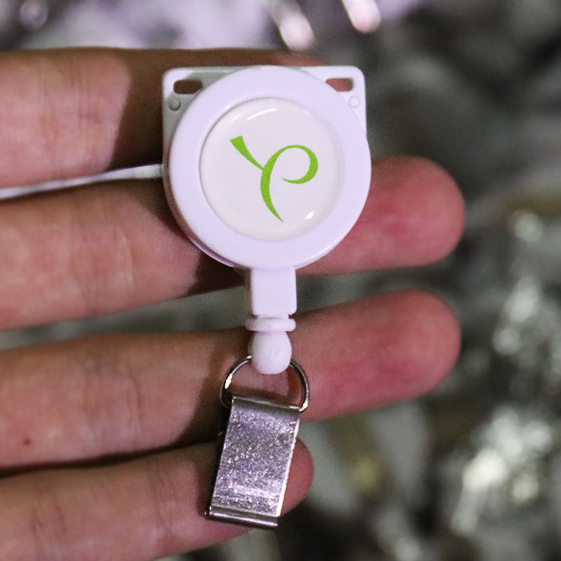 Lovecolour Custom Retractable ABS Badge Holder Reel Keychain with customized Logo and Custom Name 7