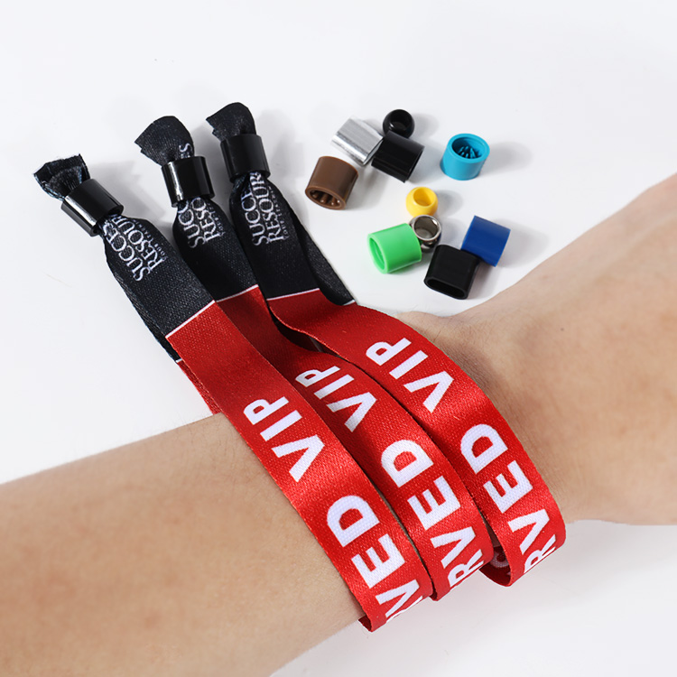 Gelang tenunan klip plastik tersuai Lovecolour untuk gelang jalur pergelangan tangan poliester perayaan 3