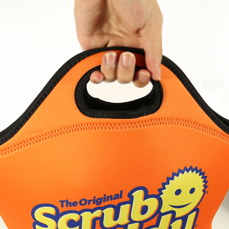 LOVECOLOUR Madpakke Udskrivning Personligt design Brugerdefineret logo Sublimation Neopren frokostpose 4