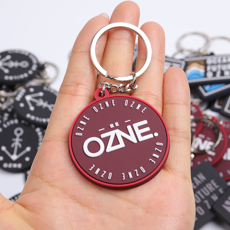 Customized Round PVC Keychain Custom No Minimum Logo Rubber 3d Soft PVC Keychain Key Ring 5