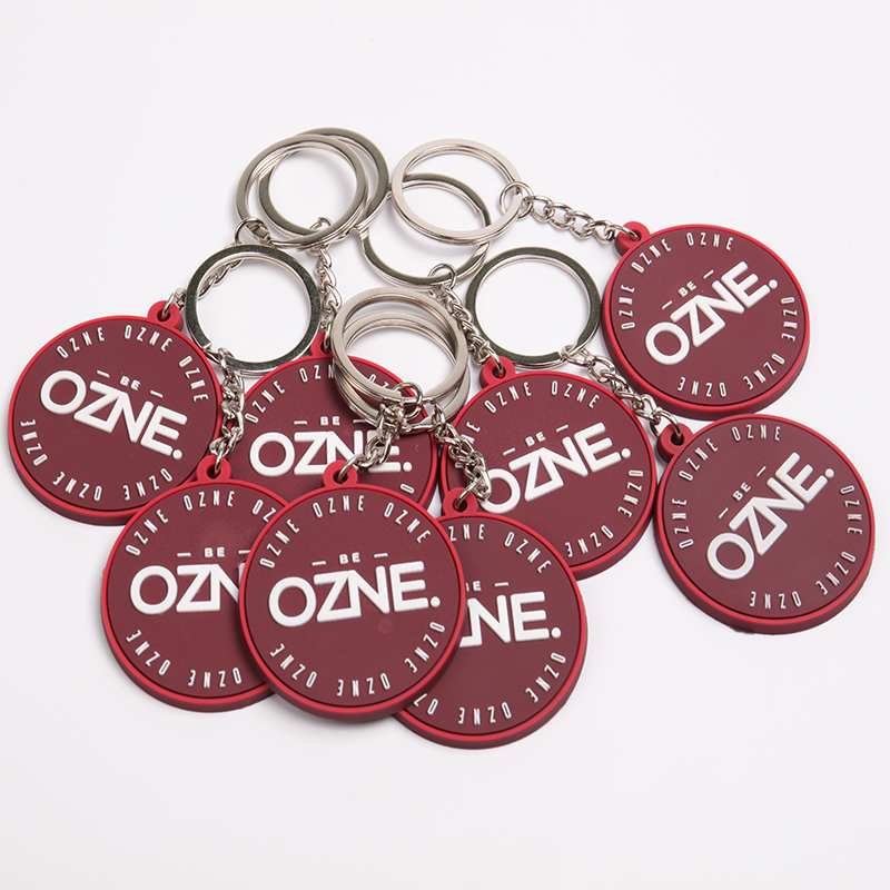 Customized Round PVC Keychain Custom No Minimum Logo Rubber 3d Soft PVC Keychain Key Ring 7