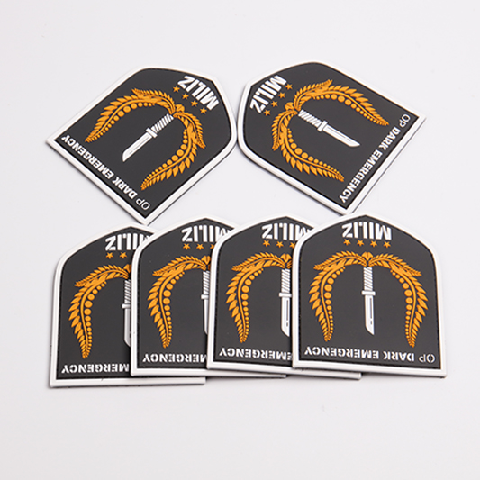 Custom PVC Garment 3D Embossed Brand Logo Soft Plastic PVC Silicone Rubber Patches 4