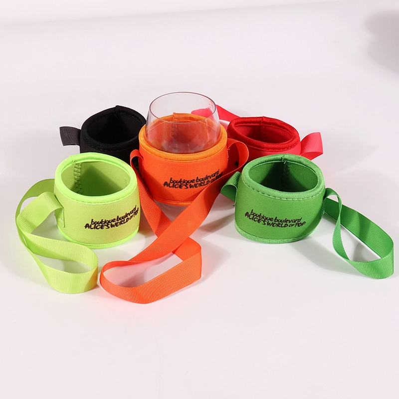 Custom can Cooler Stubby Holder med tilpasset logo Neopren koppdeksel med snor 1