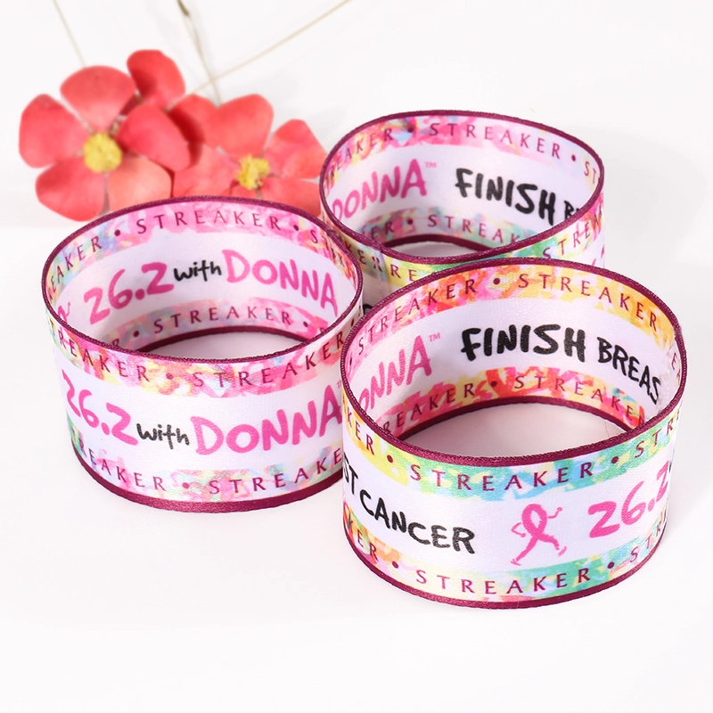 Custom Polyester Elastic Wristband Wide Bracelets in China 1