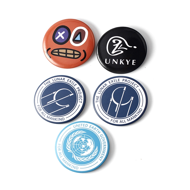 Factory Custom Tinplate Button Badge Printed Design Logo 1