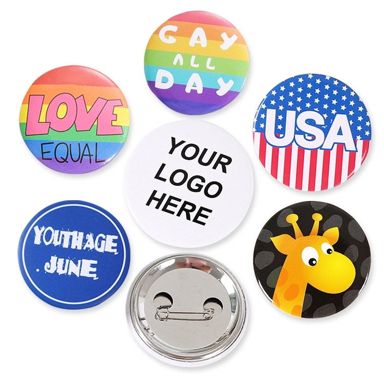 China Custom Round Tinplate Button Badge With Design Logo For Promotion 1