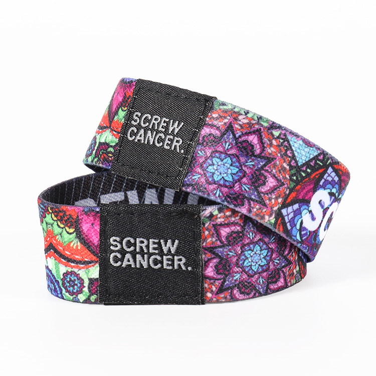 Braccialetti di stoffa elastici personalizzati Braccialetti per eventi 5