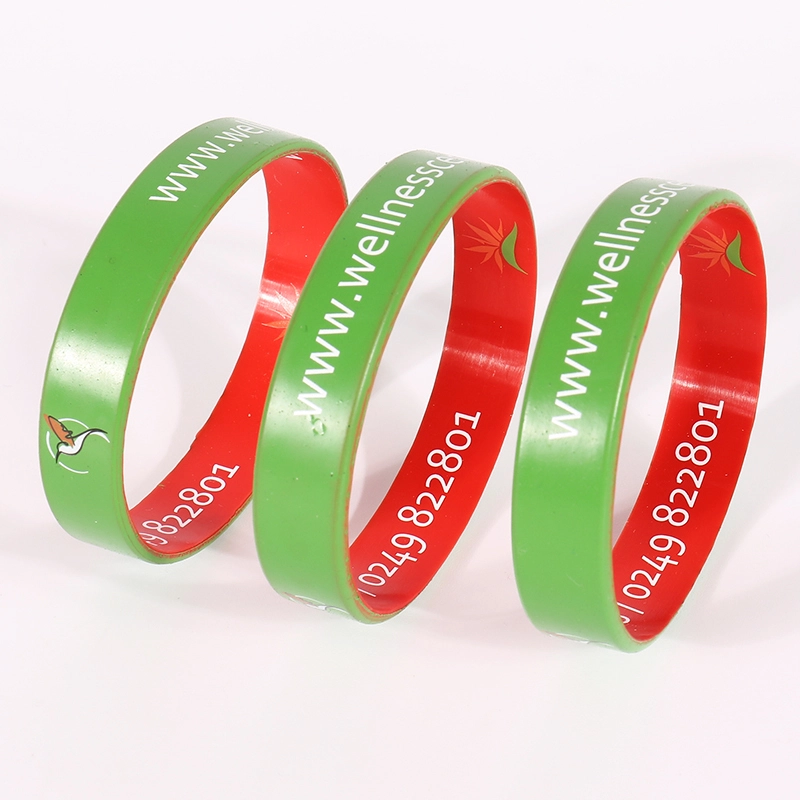 Lovecolour aangepaste siliconen polsbandje met dubbelzijdig afdruklogo 1