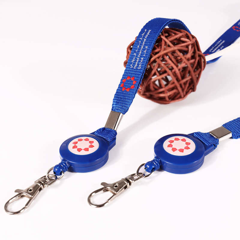 Fabrikk tilpasset polyester silkeskjermutskrift lanyard med merket hjulholder 4