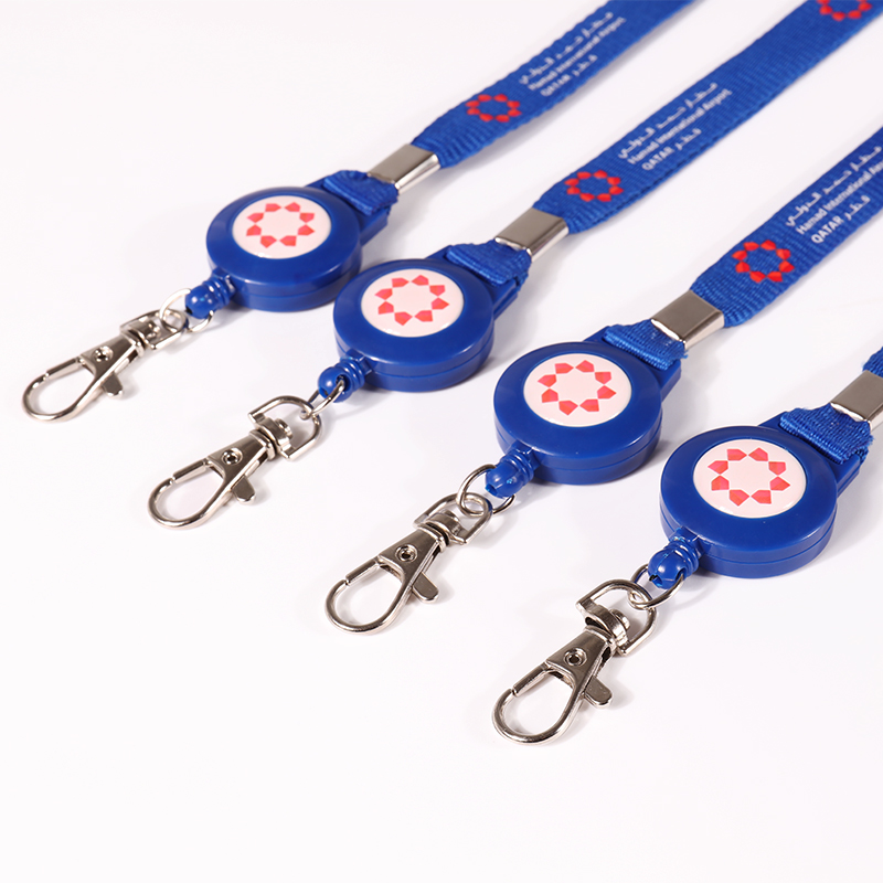 Fabrikk tilpasset polyester silkeskjermutskrift lanyard med merket hjulholder 5