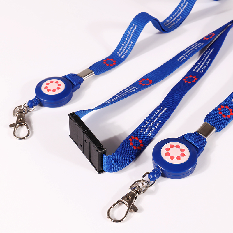 Fabrikk tilpasset polyester silkeskjermutskrift lanyard med merket hjulholder 2