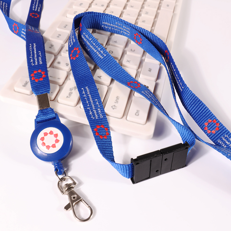 Fabrikk tilpasset polyester silkeskjermutskrift lanyard med merket hjulholder 3