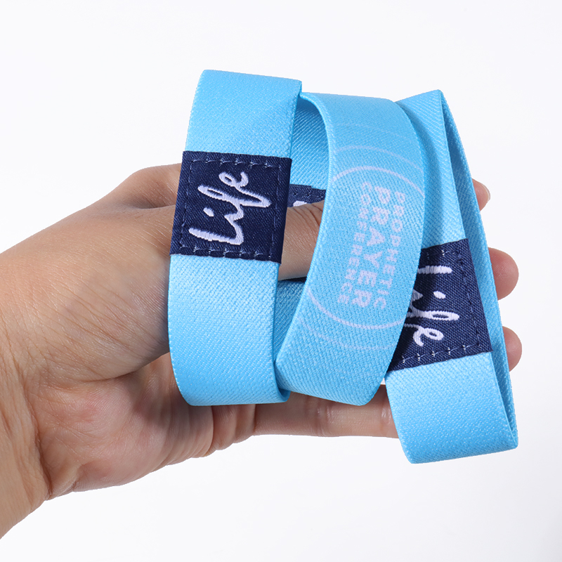Benutzerdefinierte reversible elastische Armbänder Umweltfreundliches Armband mit Wärmeübertragungsdruck 3
