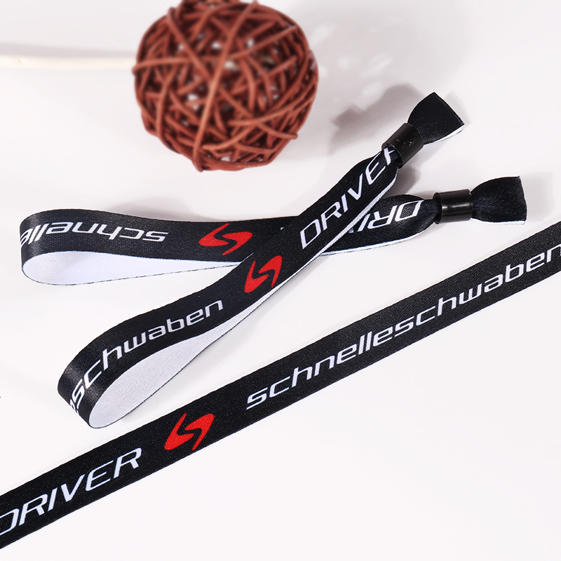 Brugerdefinerede disponible stof armbånd polyester håndledsbånd til begivenhed festivalklub -koncert 9