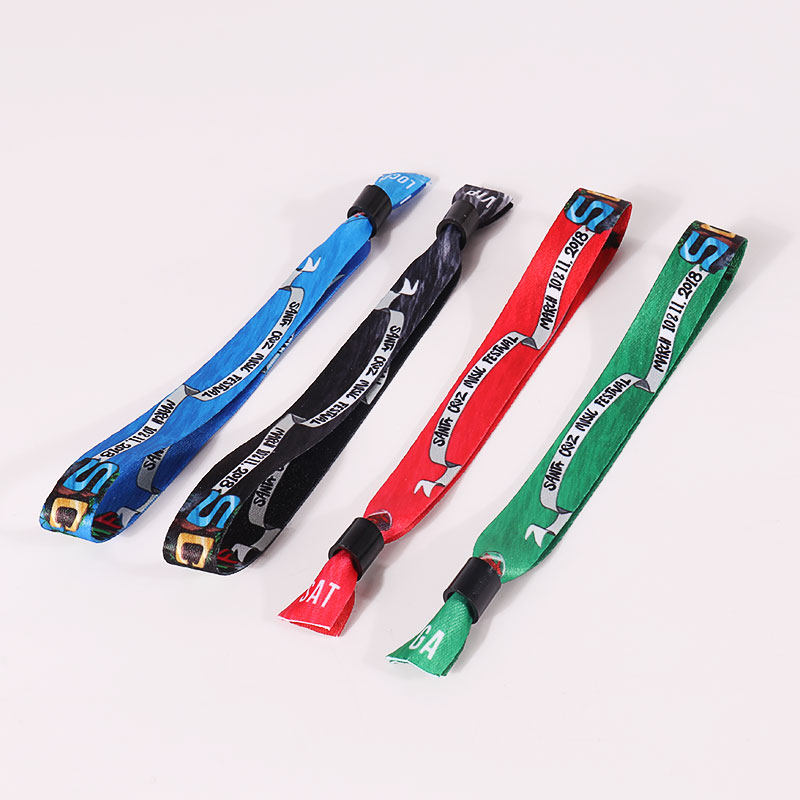 Brugerdefinerede disponible stof armbånd polyester håndledsbånd til begivenhed festivalklub -koncert 5
