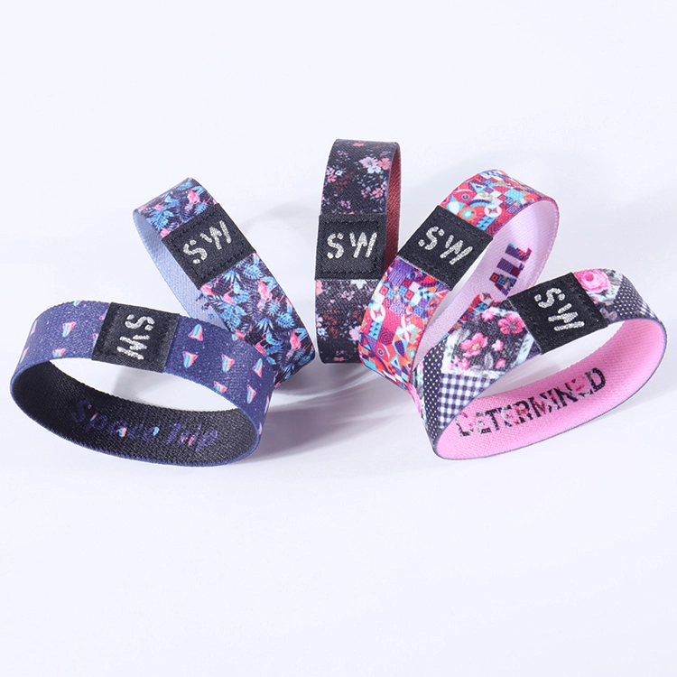 China Factory Aangepaste elastische polsband polyester armband voor evenementen 1