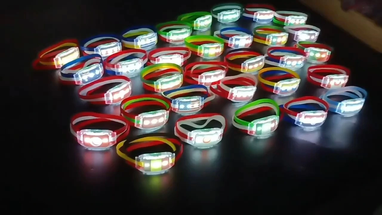 Custom LED Silicone Wristband World Soccer Cup LED Bracelet 1